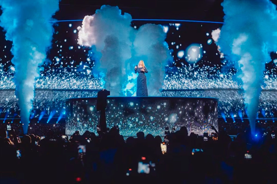 Adele, radiante en Munich, donde cant&oacute; en un estadio construido especialmente para recibirla. (Instagram @adele)