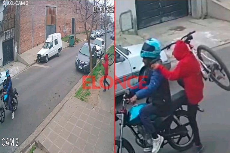 Robo de bicicleta en escuela: identifican a un ladrón y buscan a su cómplice