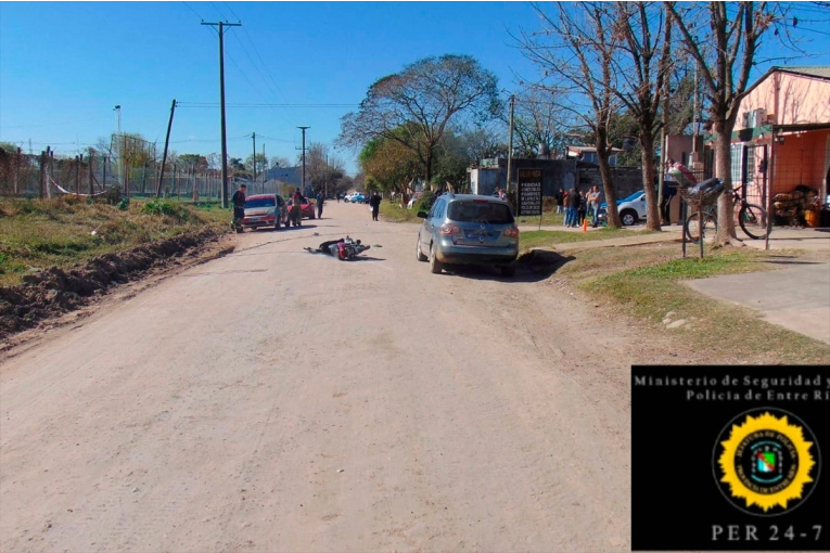 Fatal accidente en Colón: falleció un motociclista tras choque múltiple