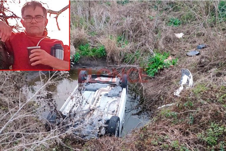 Hombre hallado muerto tras accidente: “El auto no se veía desde la ruta”