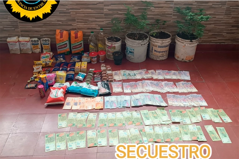 Tras allanamiento en una vivienda, secuestraron marihuana