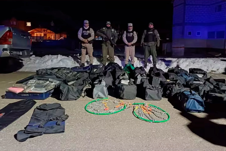 Los bolsos con la droga.