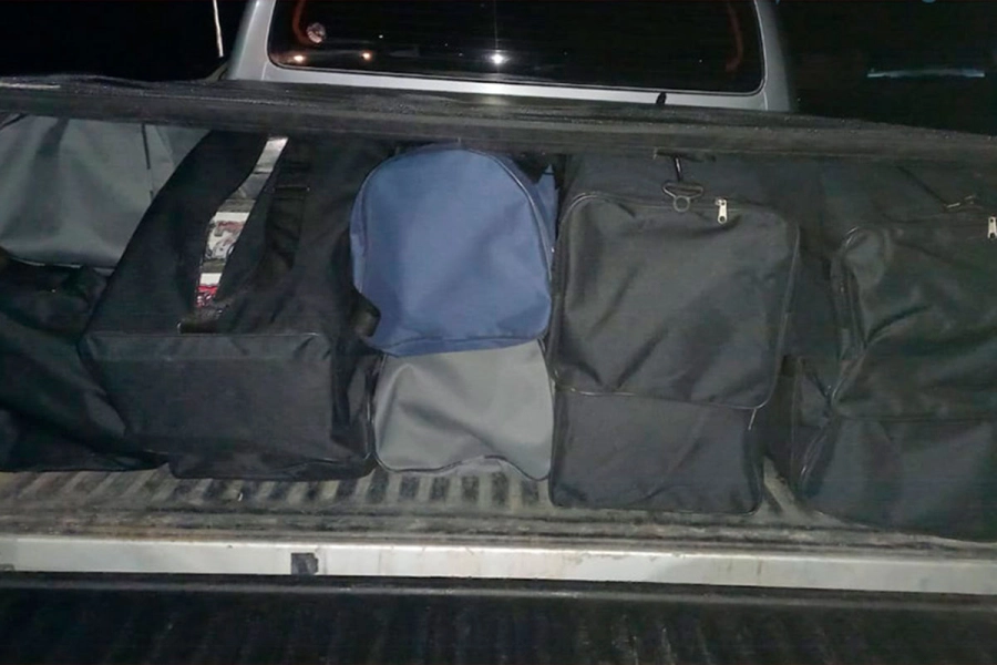 Los bolsos con la droga.