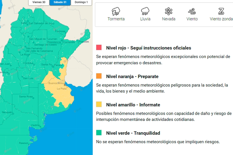 Zona de alerta en el este entrerriano