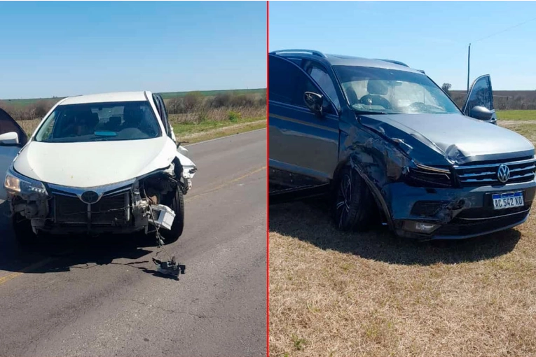 Tres vehículos chocaron en la Ruta 11 y asistieron a cinco personas