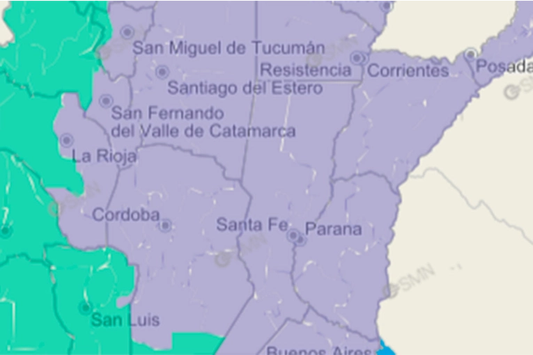 El Servicio Meteorológico emitió alerta violeta para Entre Ríos y otras provincias: qué anuncia