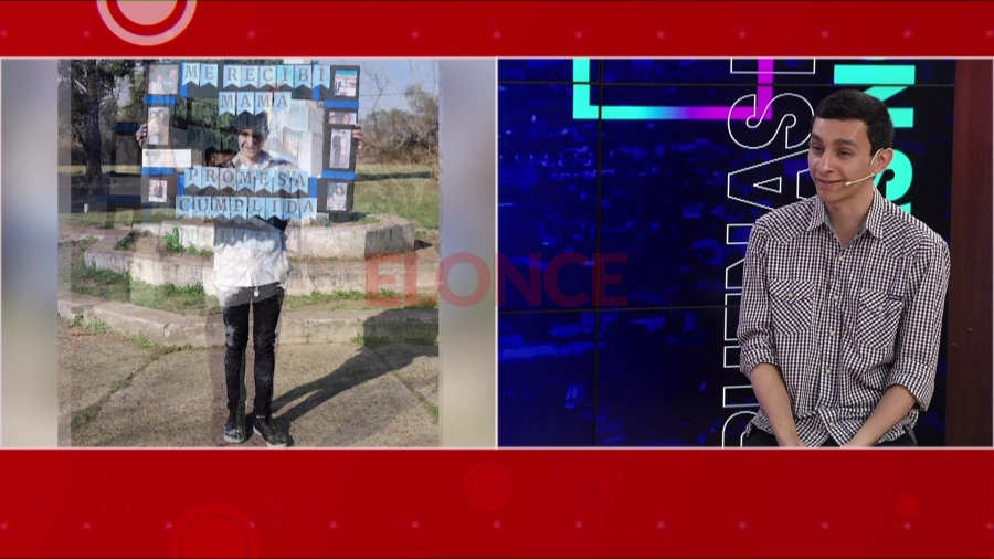 El cartel que Abel Vel&aacute;zquez le dedic&oacute; a su madre.