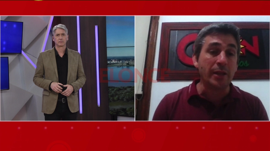 Federico Escher con Maxi Busti en Noticias a la Noche. Foto: Elonce