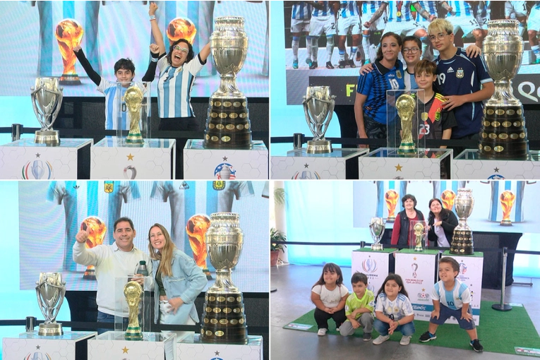 Histórico: las Copas que ganó la Selección se exhiben en Sala Mayo en Paraná