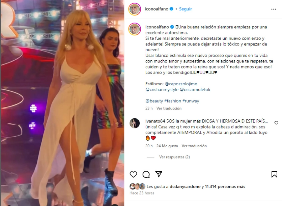 Graciela Alfano. Foto: Instagram