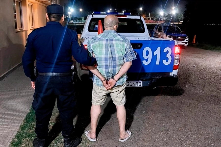 Detenido por violencia. (foto: Polic&iacute;a de Entre R&iacute;os)