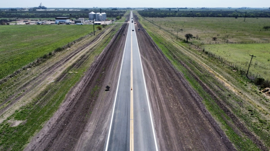 Obras viales en ruta 12. (foto: Distrito Provincial de Vialidad Nacional)