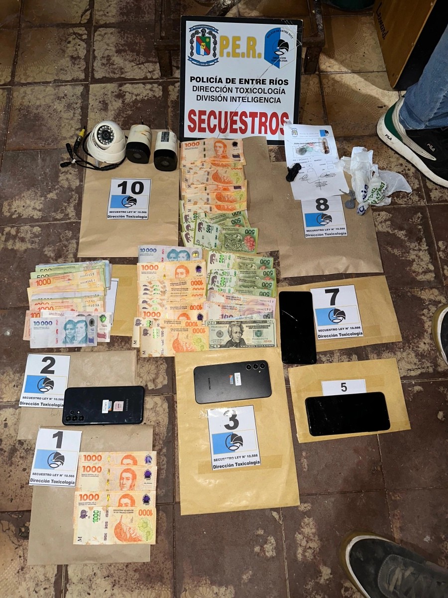 Desbarataron un kiosco de drogas en Paran&aacute;. (foto: Polic&iacute;a de Entre R&iacute;os)