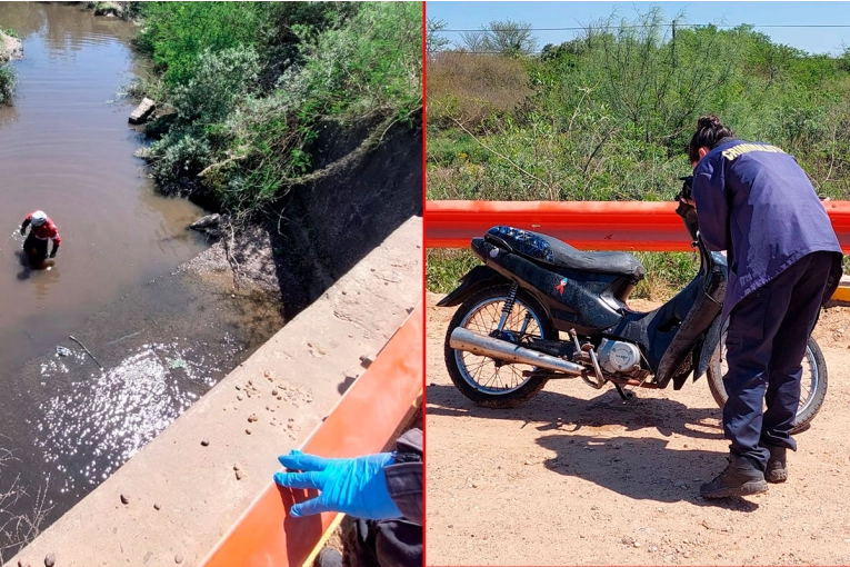 Identificaron al motociclista que murió tras chocar baranda y caer a un arroyo