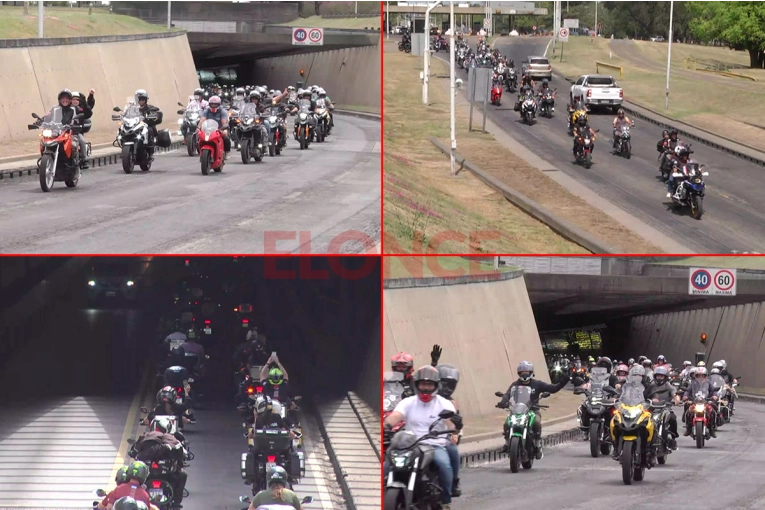 Más de 300 motos cruzaron el Túnel Subfluvial en caravana durante el Raiders Fest