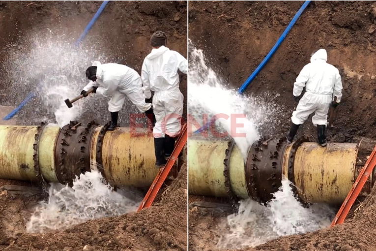 Corte de agua en Paraná: se realiza la obra en la planta Echeverría