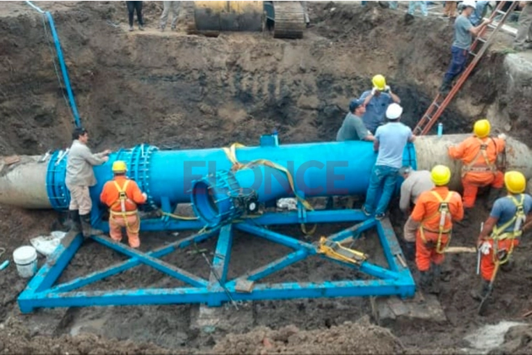 Finalizaron los trabajos en la planta Echeverría y el agua comienza a circular paulatinamente