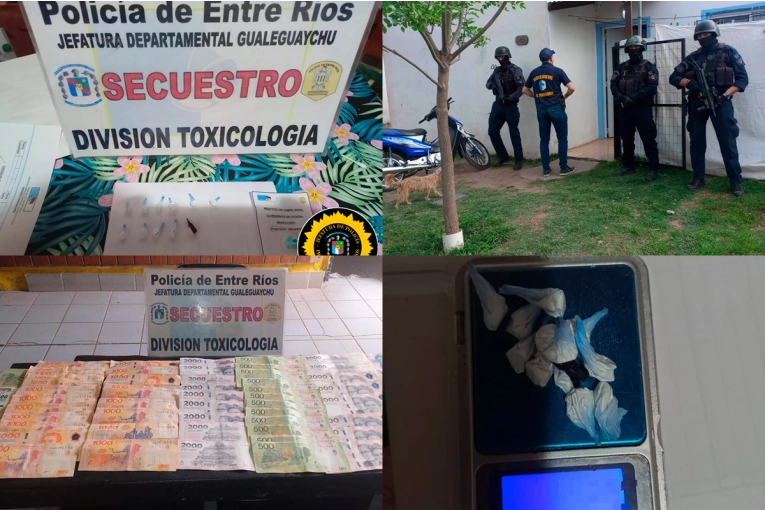 Desbarataron kiosco de droga en Larroque: incautaron cocaína y dinero en efectivo