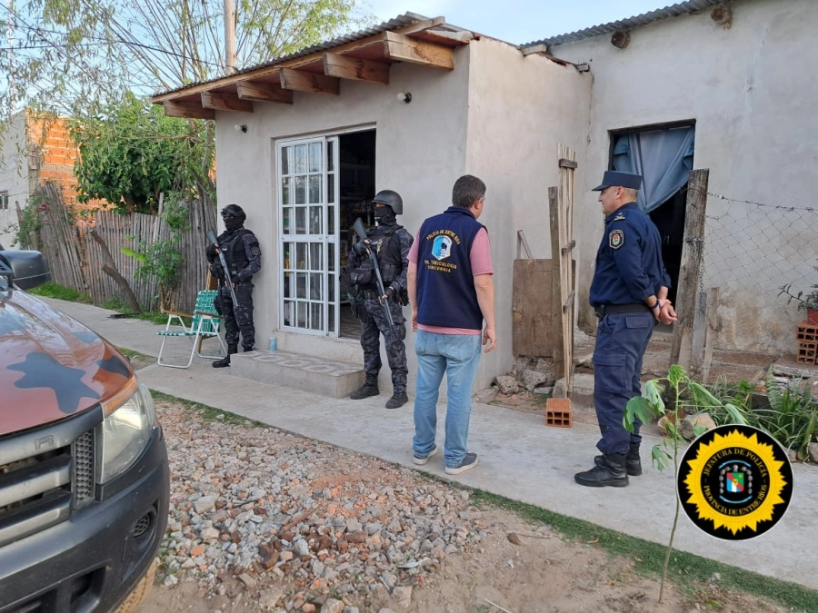 Operativo por Narcomenudeo en Concordia. (foto: Polic&iacute;a de Entre R&iacute;os)