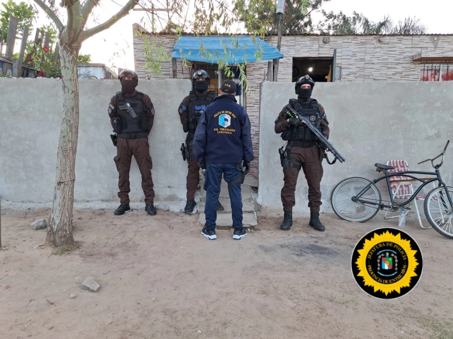 Operativo por Narcomenudeo en Concordia. (foto: Polic&iacute;a de Entre R&iacute;os)