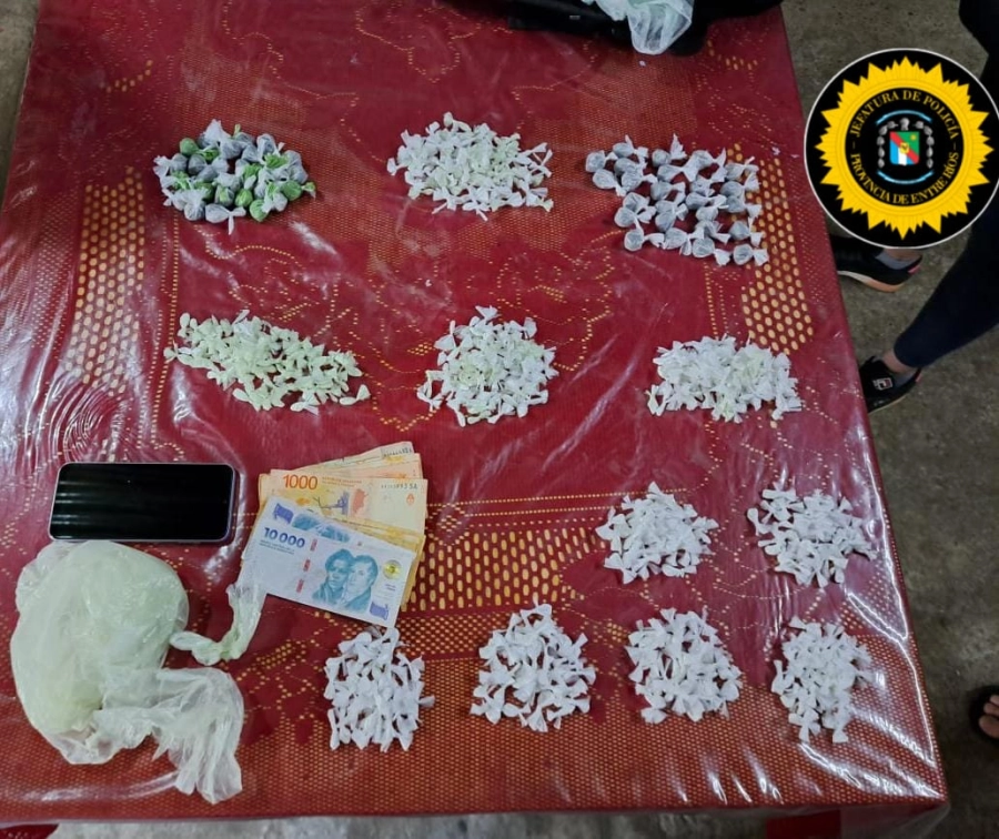 Operativo por Narcomenudeo en Concordia. (foto: Polic&iacute;a de Entre R&iacute;os)