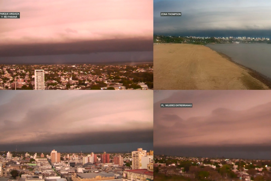 As&iacute; llegaba el frente de tormenta antes de las 7.00. Foto: Elonce