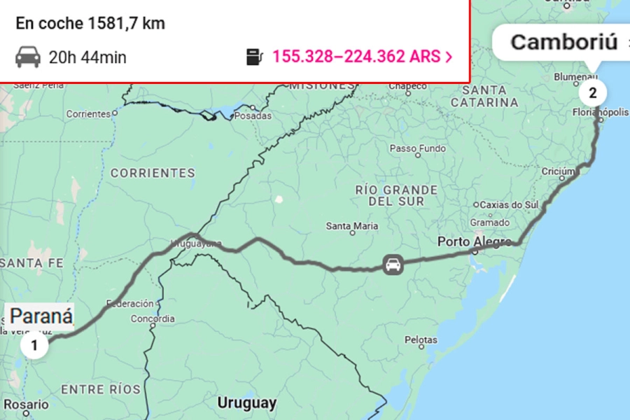 Infografía: de Paraná a Camboriú, Brasil.