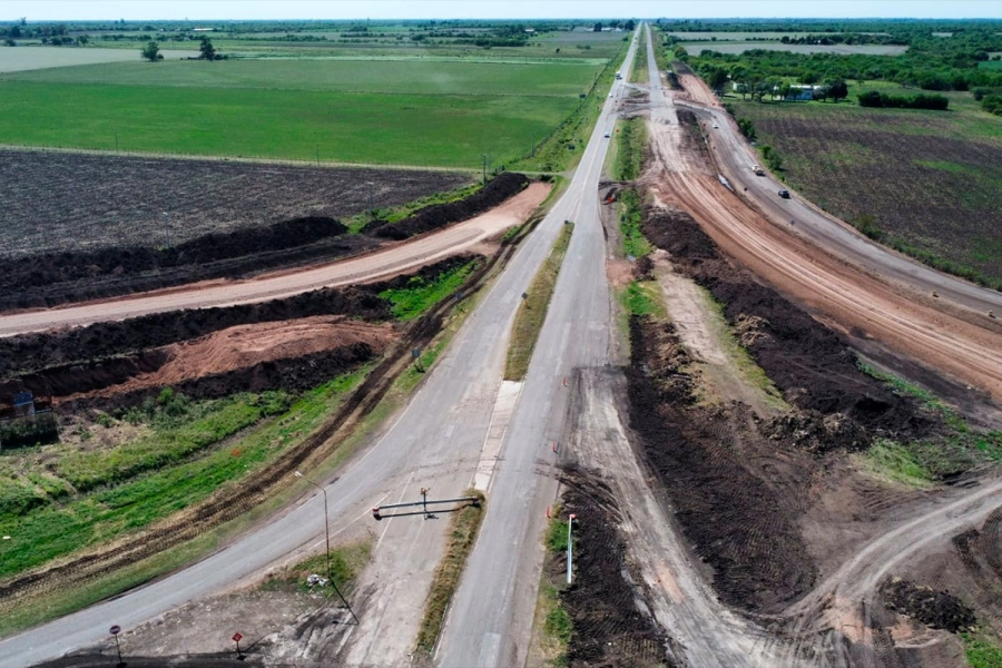 Primer tramo de la obra en la Ruta Nacional 18. (Imagen: Vialidad Nacional)