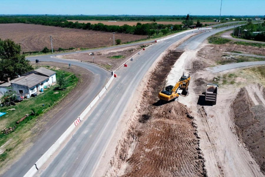 Primer tramo de la obra en la Ruta Nacional 18. (Imagen: Vialidad Nacional)