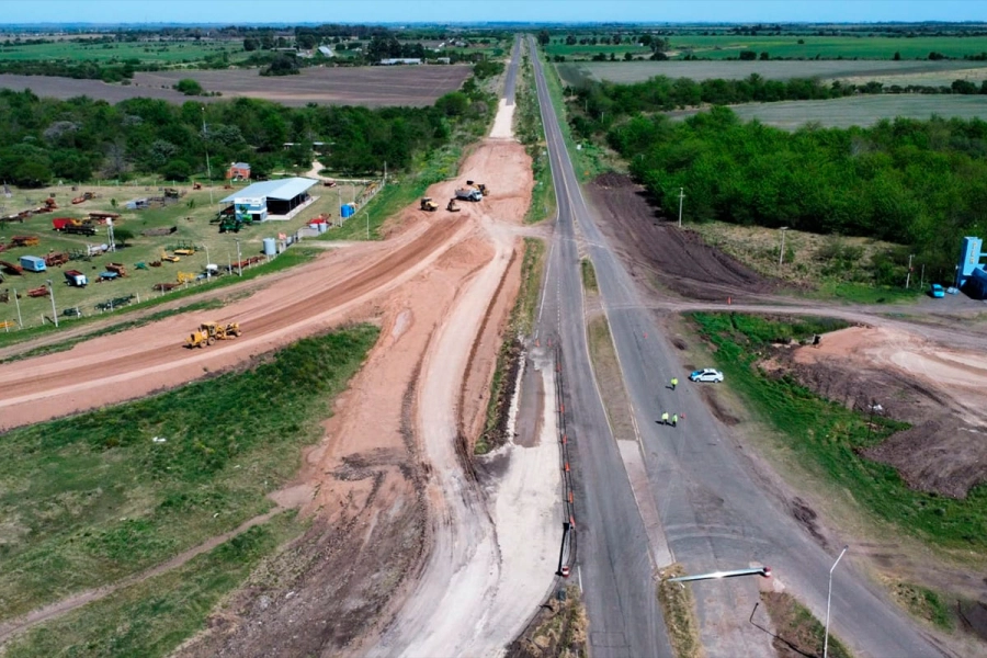 Primer tramo de la obra en la Ruta Nacional 18. (Imagen: Vialidad Nacional)