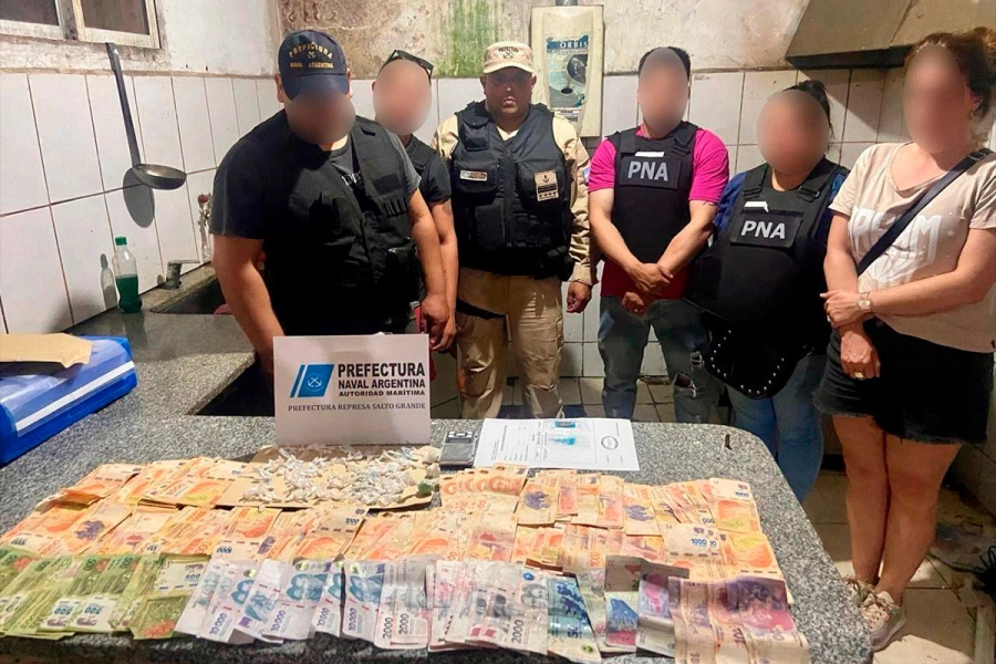 Allanamiento en Concordia. (Imagen: Prefectura Naval)