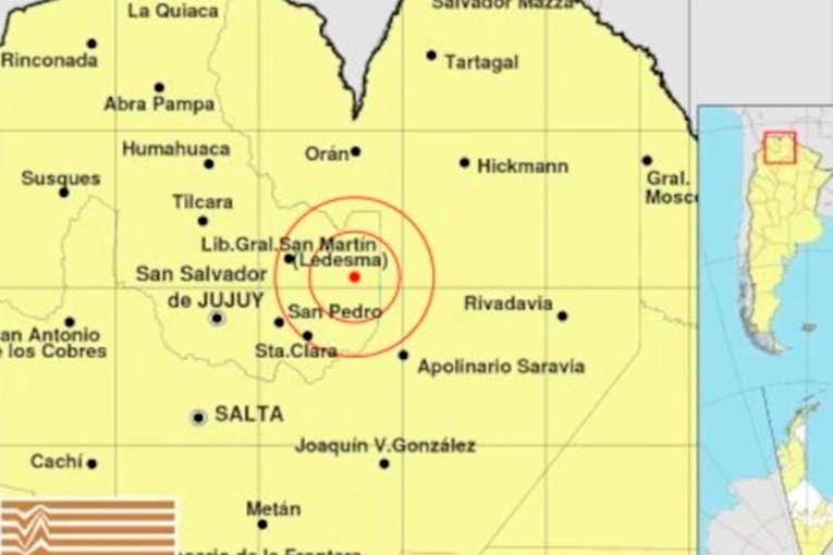 Un sismo de magnitud 4.8 sacudió Jujuy y Salta