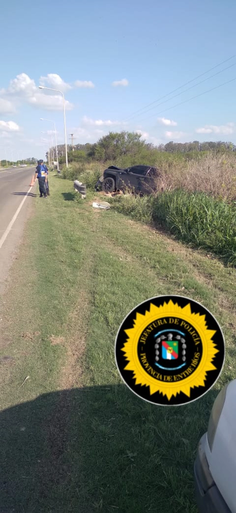 Accidente en Gualeguay (foto: Polic&iacute;a de Entre R&iacute;os)