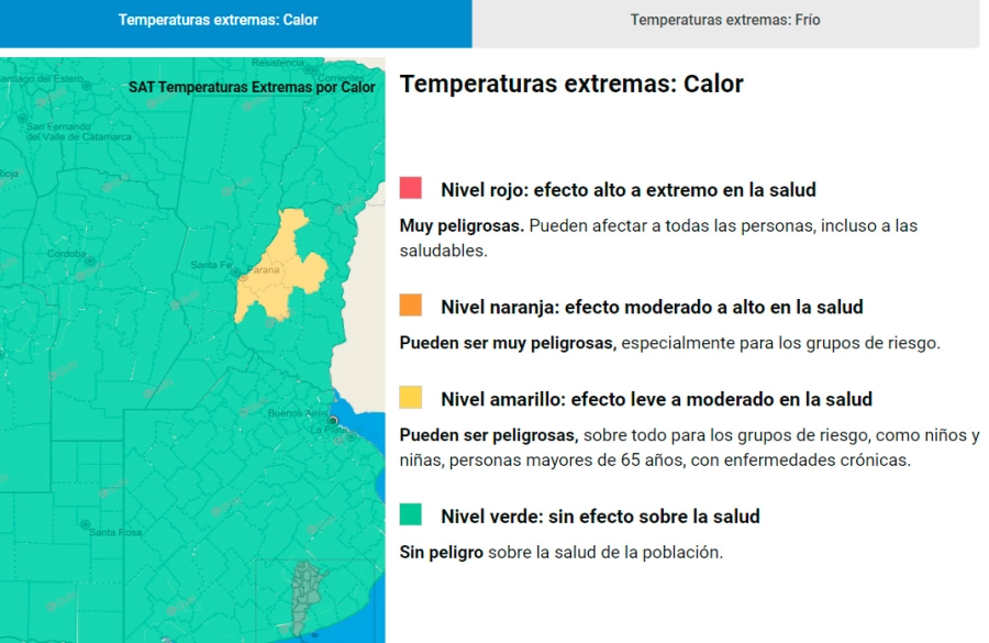 La zona en alerta por calor. Elonce