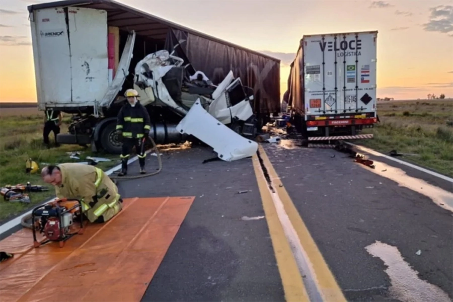 Choque fatal de camiones en Ruta 14. El Litoral de Corrientes