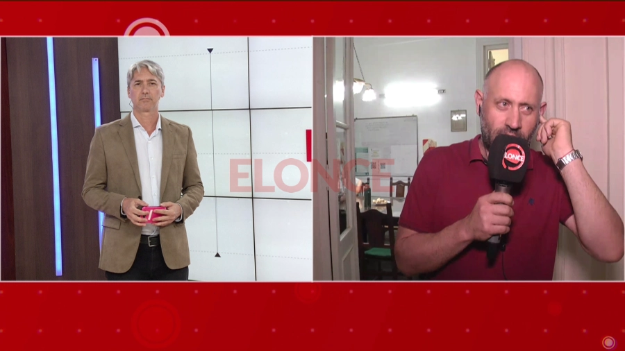 El rector Javier Albarrac&iacute;n en di&aacute;logo con Maxi Busti, conductor de Noticias a la Noche. Foto: Elonce