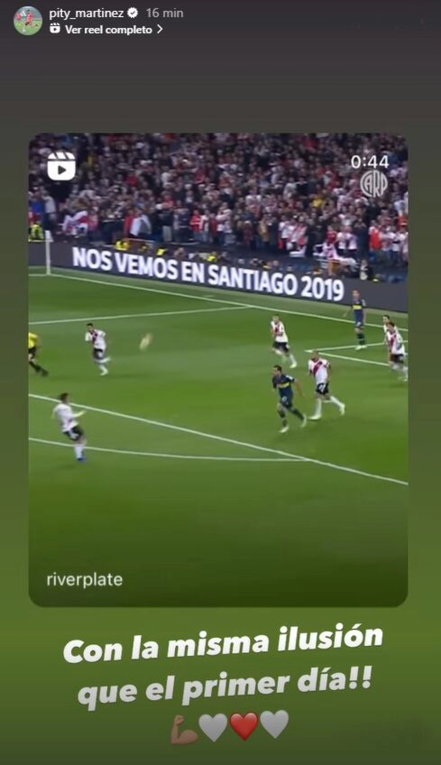 El mensaje del Pity Mart&iacute;nez tras su vuelta a las convocatorias en River Plate.