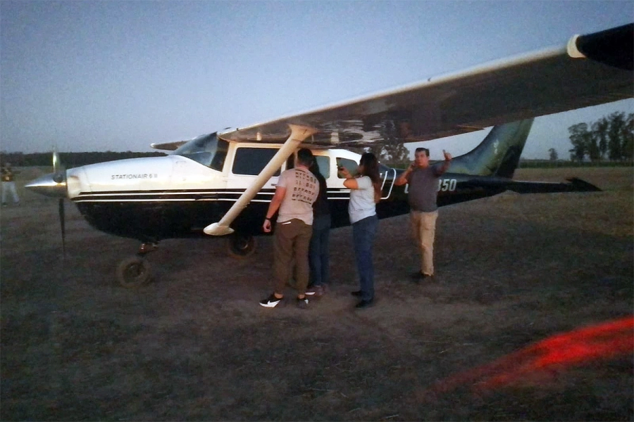 La avioneta que con coca&iacute;na en Rosario. Archivo