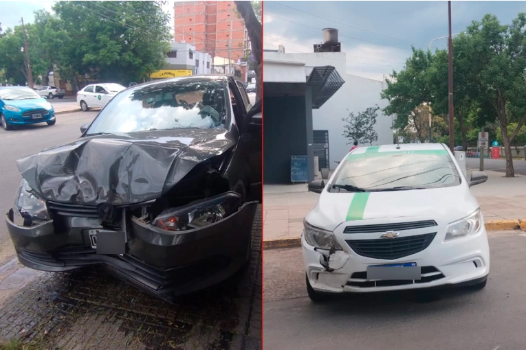 Un auto chocó contra un árbol tras ser embestido de atrás por un remis