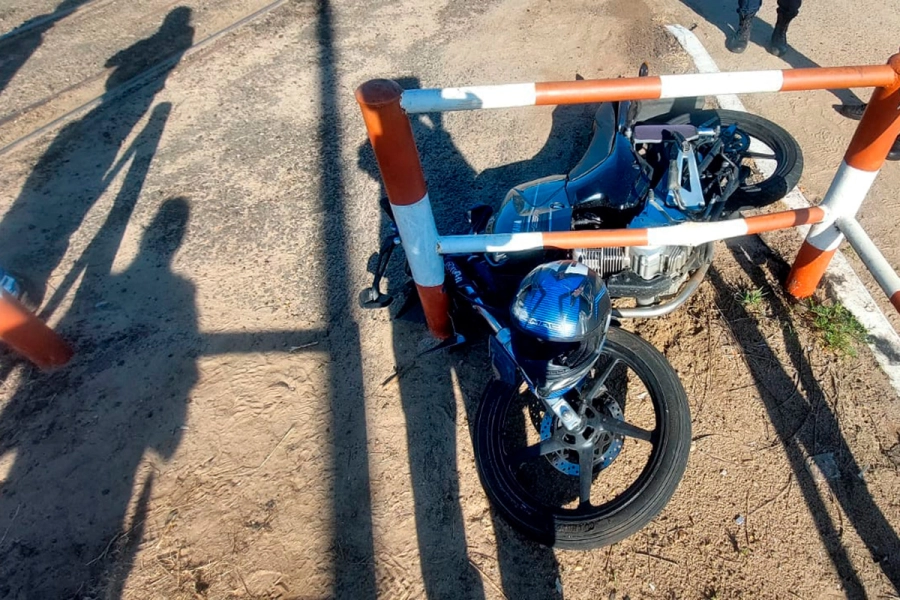 Accidente de moto en Concordia. (foto: Polic&iacute;a de Entre R&iacute;os)