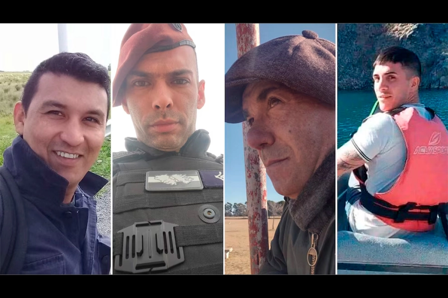 Los cuatro polic&iacute;as que murieron en el accidente vial en Carmen de Areco