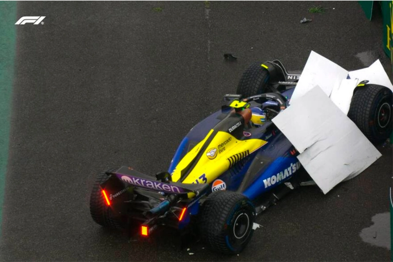 Accidentado inicio para Franco Colapinto en la clasificación del Gran Premio de Brasil