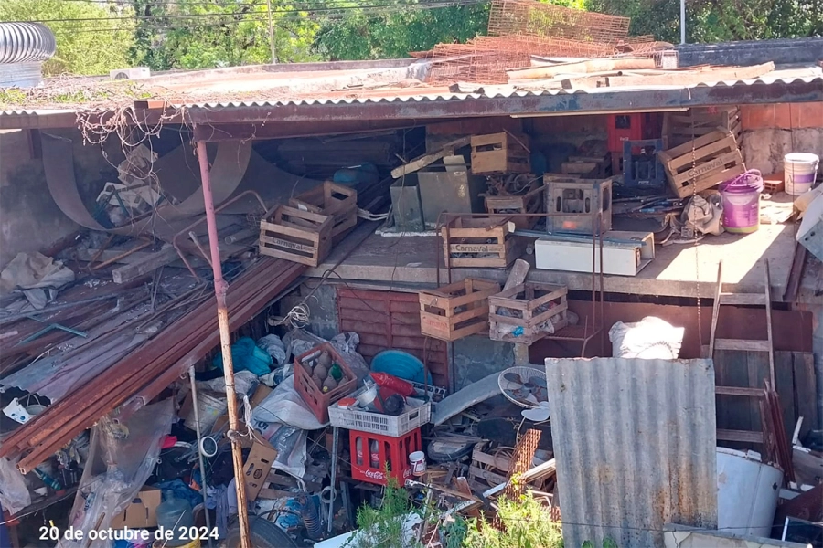 Acumulaci&oacute;n de residuos - Imagen aportada por la familia Frank