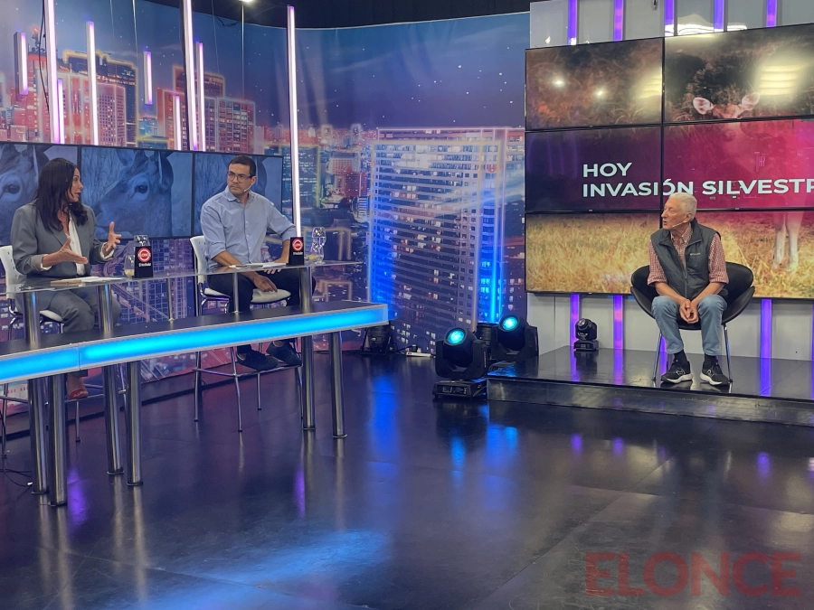 Ra&uacute;l Boc-ho y parte del panel de El Ventilador. Foto: Elonce