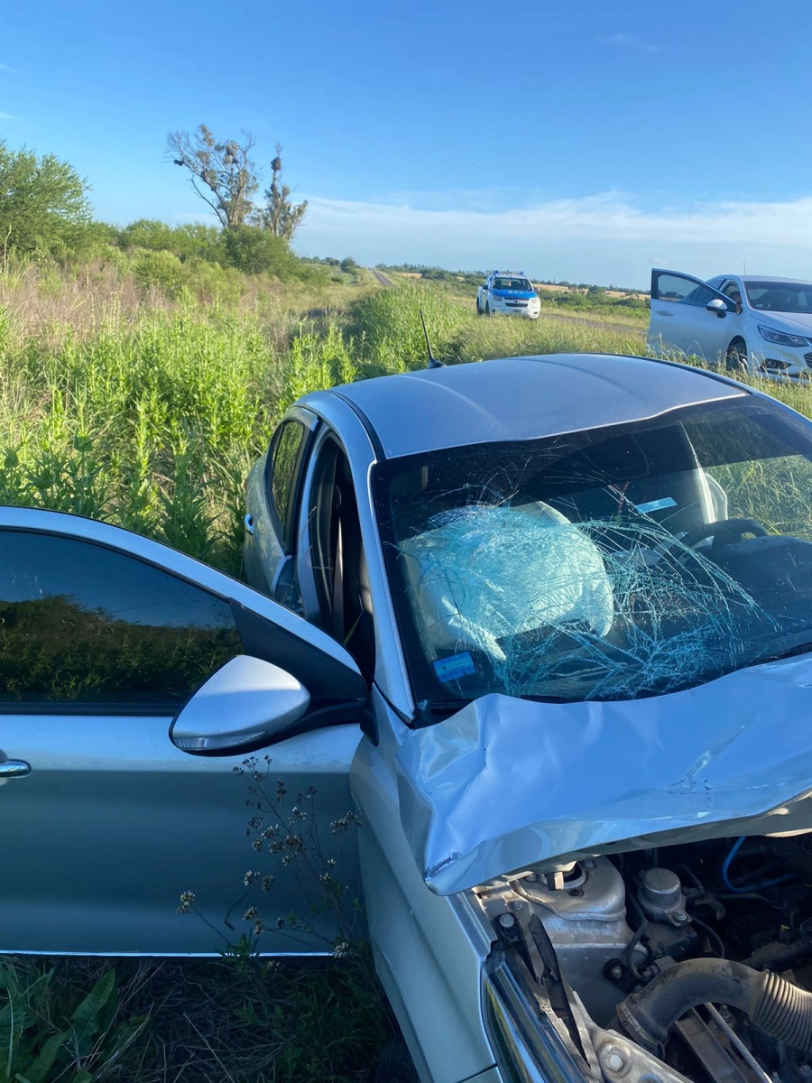 Accidente en Hasenkamp. (foto: Polic&iacute;a de Entre R&iacute;os)