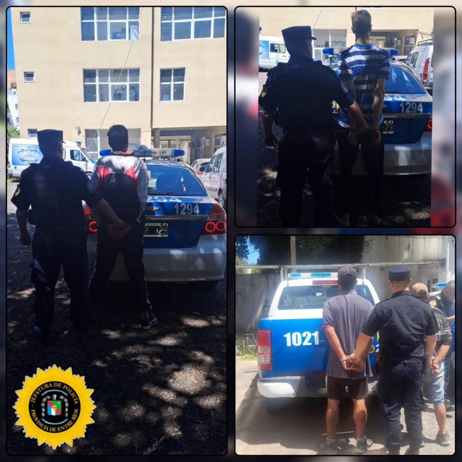 Detenidos en Paran&aacute;. (foto: Polic&iacute;a de Entre R&iacute;os)