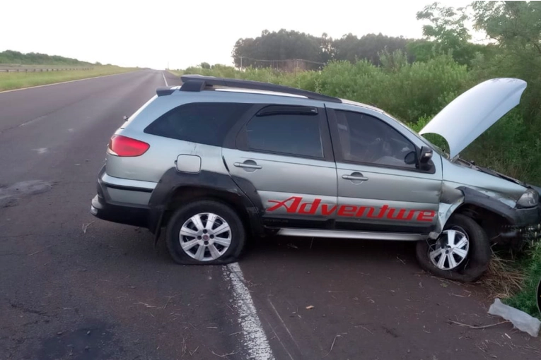 Un auto despistó en la Autovía Artigas, cerca de Ubajay