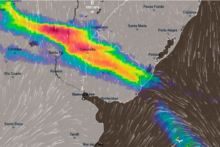 Anuncian la llegada de un ciclón extratropical: cuáles serán sus efectos en Entre Ríos