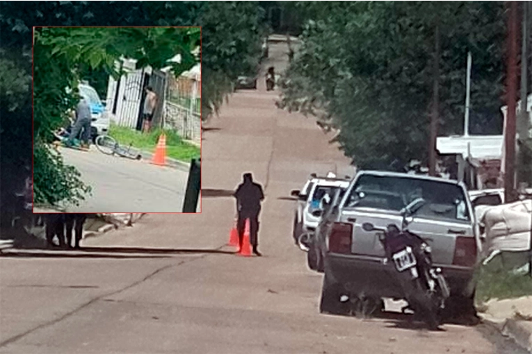 Iba en bicicleta y sufrió una fuerte caída al esquivar un perro
