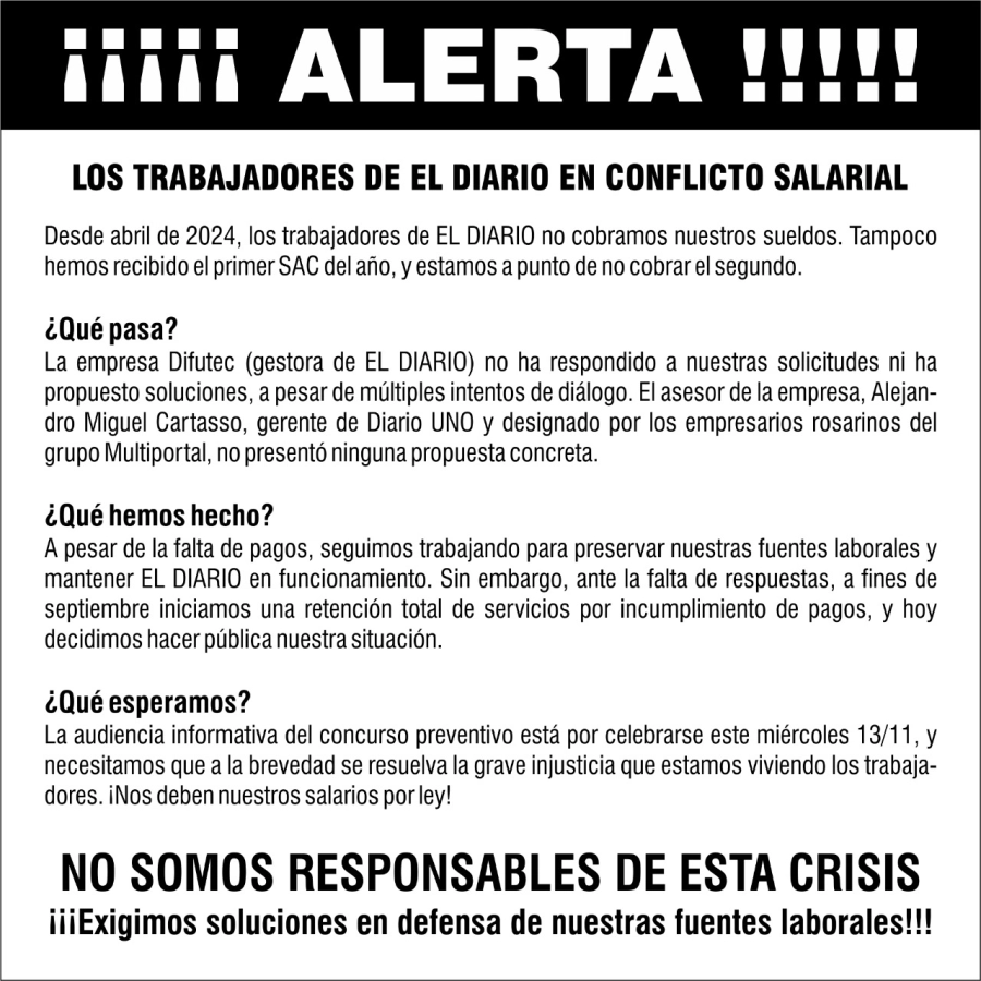 Conflicto Salarial Colectivo de Empleados de SAER